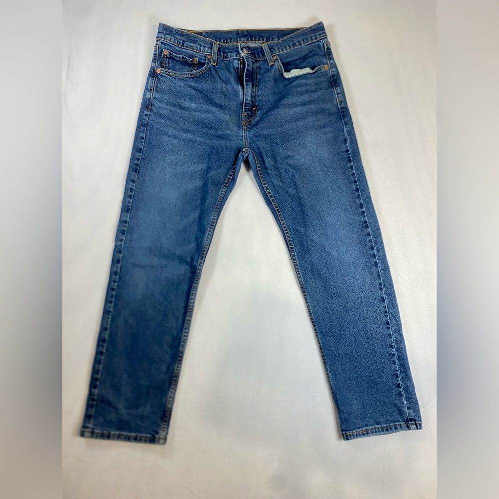 Levis 505 Jeans Men 33x28 Blue Western Fit Regular Straight Dark Wash Tag 33x30